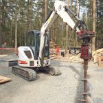 Bobcat 430 med jordborr