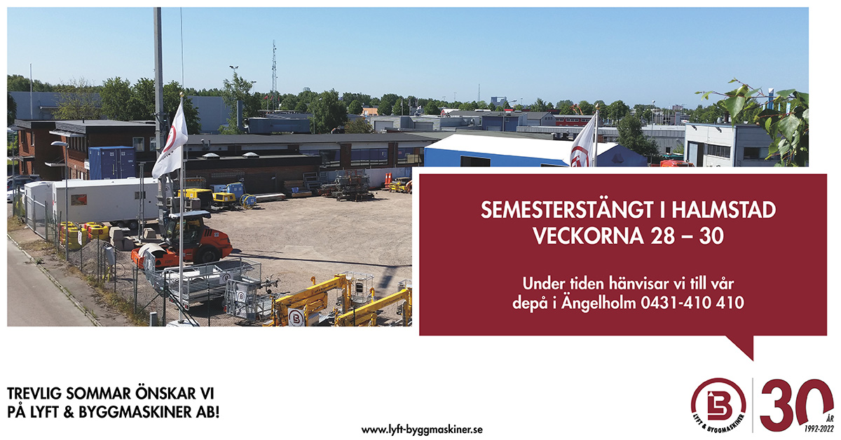 Semesterstängt Halmstad