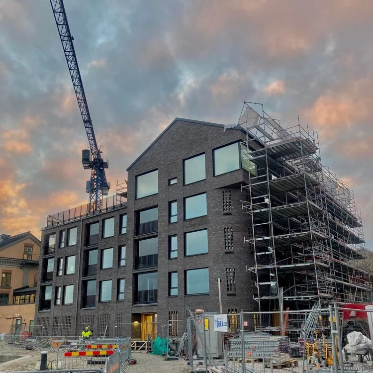 Smörasken under uppbyggnad